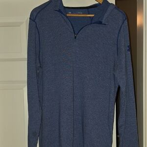 Under Armour Men's Heathered Blue Zip-Up Sweater